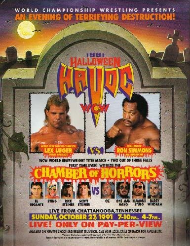 WCW Разрушение на Хэллоуин (1991) постер