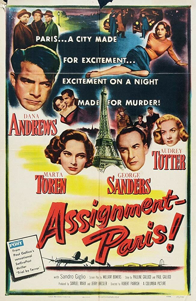 Назначение: Париж (1952) постер